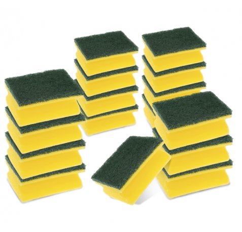 Scotch-Brite Classic Pack de 16 Estropajos de Cocina - Proteccion para los Dedos - Color Amarillo