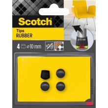 Scotch Pack de 4 Conteras de Goma - Diametro de 10mm - Color Negro
