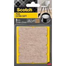 Scotch Pack de 8 Almohadillas de Fieltro Adhesivas - Extra Suaves - 35Â  x 24mm - Color Beige