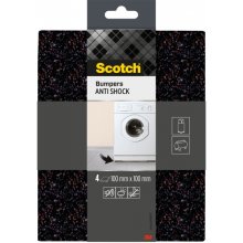 Scotch Pack de 4 Almohadillas Protectoras Antichoque - 100x100mm - Color Negro