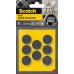 Scotch Pack de 8 Almohadillas de Fieltro Adhesivas - Ultra Resistentes - Diametro de 22mm - Color Blanco/Gris