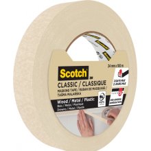 Scotch Classic Cinta de Enmascarar - 24mm x 100m - 70% PEFC - Color Blanco