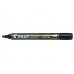 Pilot Rotulador Permanente 400 - Punta Biselada 4,5mm - Trazo 4mm - Color Negro (12 uds)