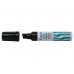 Pilot Super Color 6600 Rotulador Permanente Multisuperficie Extragrueso - Punta Biselada Extragruesa de Fibra - Tinta Base Alcohol Libre de Xileno - Cuerpo Metalico - Color Negro (12 uds)