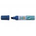 Pilot Super Color 6600 Rotulador Permanente Multisuperficie Extragrueso - Punta Biselada Extragruesa de Fibra - Tinta Base Alcohol Libre de Xileno - Cuerpo Metalico - Color Azul (12 uds)