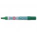 Pilot Super Color Rotulador Permanente Multisuperficie - Punta Biselada de Fibra - Tinta Base Alcohol Libre de Xileno - Cuerpo Metalico - Color Verde (12 uds)