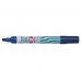 Pilot Super Color Rotulador Permanente Multisuperficie - Punta Biselada de Fibra - Tinta Base Alcohol Libre de Xileno - Cuerpo Metalico - Color Azul (12 uds)