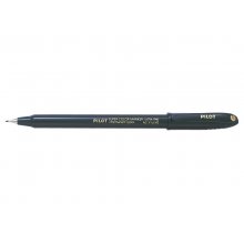 Pilot Super Color Rotulador Permanente Ultra Fino - Punta de Poliacetal 1mm - Libre de Xileno - Color Negro (12 uds)
