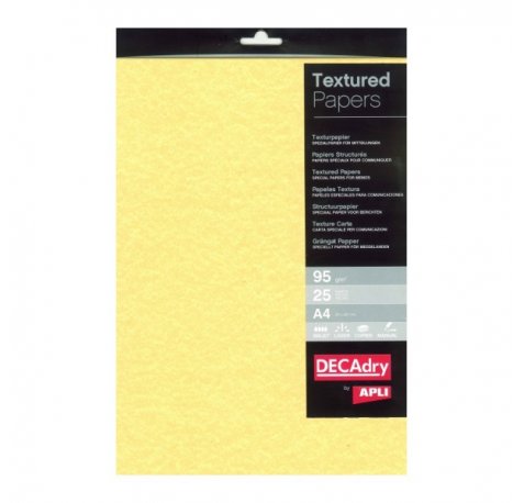 Apli Pack de 25 Hojas de Papel Pergamino - 95gr - Diseño Doble Cara - Ideal para Invitaciones, Diplomas y Manualidades - Compatible con Impresoras Inkjet, Laser y Fotocopiadoras - Color Oro