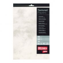 Apli Pack de 25 Hojas de Papel Textura Marmol - Ideal para Impresiones Especiales - Compatible con Impresoras Inkjet, Laser y Fotocopiadoras - Color Marmol Gris