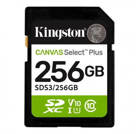 Kingston Tarjeta SDXC 256GB UHS-I Clase 10 150MB/s Canvas Select Plus