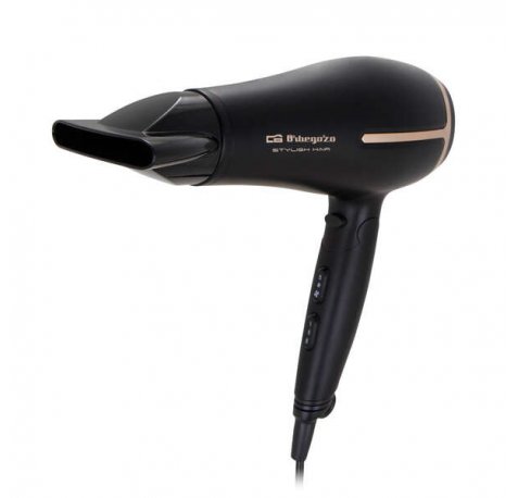 Orbegozo Secador Plegable Profesional - Potencia y Comodidad en un Diseño Compacto - 3 Niveles de Temperatura - 2 Velocidades - Pulsador de Aire Frio - Difusor y Concentrador