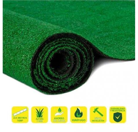 SunGarden Cesped Artificial 2x5m 7mm Serie - Ecoverde