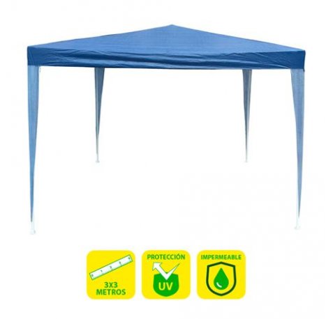 Sungarden Carpa Acero Rafia 3x3m - Color Azul