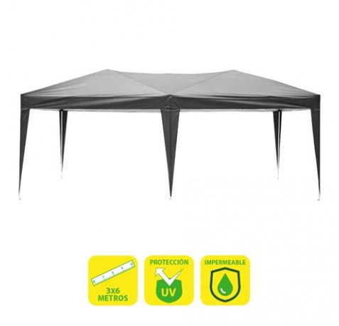 Sungarden Carpa Plegable Acero 3x6m - Color Gris