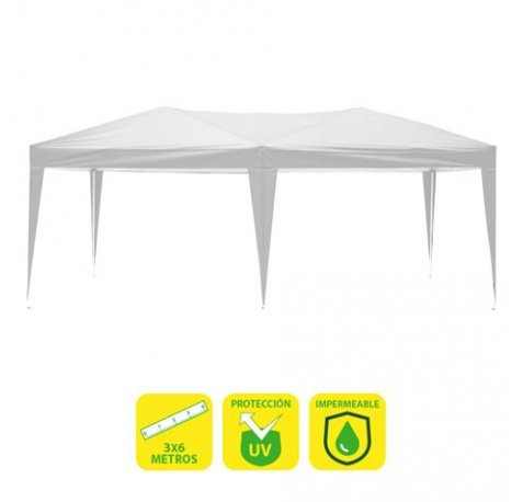 Sungarden Carpa Plegable Acero 3x6m - Color Blanco