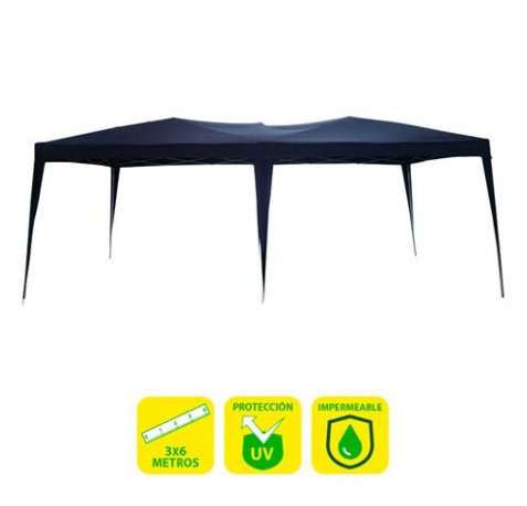 Sungarden Carpa Plegable Acero 3x6m Azul Oscuro - Color Azul