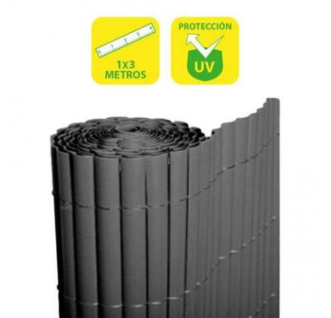 SunGarden Cañizo Plastico Doble Cara 1x3m - Color Gris Oscuro