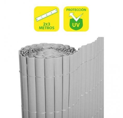 SunGarden Cañizo Plastico Doble Cara 2x3m - Color Gris Claro