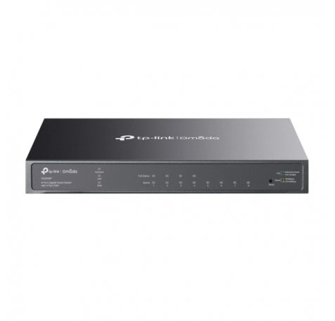 TP-Link Omada SG2008P Switch 8 Puertos RJ45 1Gbps - Negociacion Automatica - 4xPoE+ - Funciones y Seguridad Avanzada - Soporta QOS - Conmutacion 16Gbps - Carcasa Metalica - Color Negro