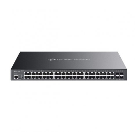 TP-Link Omada SG3452XMPP Switch 52 Puertos - Gestionado - 40xRJ45 PoE+ 1Gbps - 8xRJ45 PoE++ 1Gbps - 4xSFP+ 10Gbps - Soporta QOS - Conmutacion hasta 176Gbps - Carcasa Metalica - Color Negro