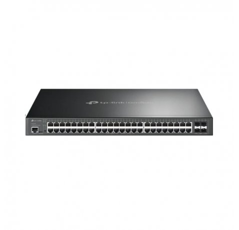 TP-Link Omada SG3452XP Switch 52 Puertos - Gestionado - 48xRJ45 PoE+ 1Gbps - 4xSFP+ 10Gbps - Soporta QOS - Conmutacion hasta 176Gbps - Carcasa Metalica - Color Negro