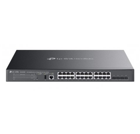 TP-Link Omada SG5428X Switch 28 Puertos - Capa 3 - 24xRJ45 1Gbps - 4xSFP+ 10Gbps - Funciones y Seguridad Avanzada - Conmutacion hasta 128Gbps - Color Negro