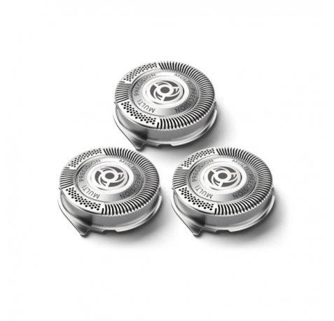 Philips Pack de 3 Cabezales de Recambio para Afeitadoras Serie 5000 - Cuchillas Autoafilables - Seguimiento de Contornos - Color Acero