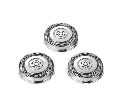 Philips Pack de 3 Cabezales de Recambio para Afeitadoras Series 5000 y 7000 - Cuchillas Autoafilables - Seguimiento de Contornos - Color Acero