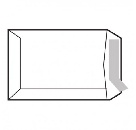 Sam Pack de 100 Sobres de Papel Offset 100grs - Medidas 370x450mm - Autoadhesivo con Tira de Silicona - Color Blanco