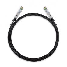 TP-Link Omada SM5220-3M Cable de Conexion Directa de 3m - Velocidad hasta 10Gbps - Conector 10G SFP+ - Cobre Plateado - Color Negro
