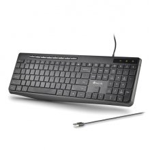 NGS Spectra Teclado USB Ultra Slim - USB-A - Silencioso - Indicadores LED - Color Negro