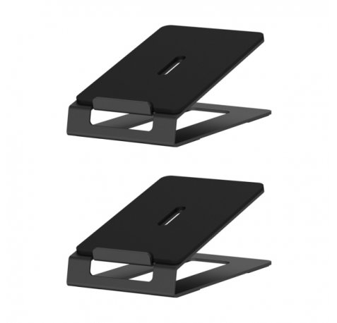 Aisens Pack Soporte Universal de Mesa para Altavoces - Carga Max. 10Kg - Color Negro