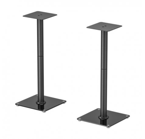 Aisens Pack Soporte Universal de Suelo para Altavoces - Carga Max. 25Kg - Altura 76.5cm - Color Negro