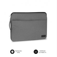 Subblim Funda Urban PortÃ¡til de 13.3" a 14" - Proteccion Elegante y Funcional - Tela de Poliester 600D - Interior Acolchado de Foam - Color Gris