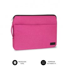 Subblim Funda Urban PortÃ¡til de 13.3" a 14" - Proteccion Elegante y Funcional - Tela de Poliester 600D - Interior Acolchado de Foam - Color Rosa