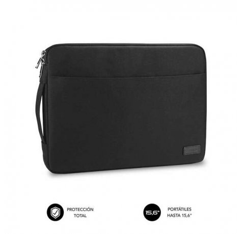 Subblim Funda Urban 15,6" - Proteccion Elegante y Funcional - Tela de Poliester 600D - Interior Acolchado de Foam - Color Negro