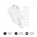 Subblim Cargador de Pared GaN 100W - 3 Puertos (2xUSB-C + 1xUSB-A) -  Carga ultra rÃ¡pida - Color Blanco