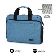 Subblim Maletin para Portatiles de hasta 15.6 Pulgadas - Proteccion Air Padding - Resistente Poliester Oxford - Repelente de Liquidos - Color Azul