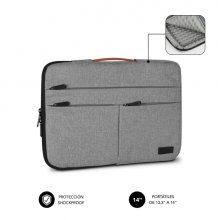 Subblim Funda Air Padding 360 Portátil de 13.3" a 14" - Protección 360º con Air Padding - Múltiples bolsillos - Resistente y duradera - Color Gris Claro Subblim Funda Air Padding 360 Portátil de 13.3" a 14" - Protección 360º con Air Padding - Múltiples bolsillos - Resistente y duradera - Color Gris Claro