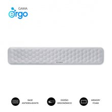 Subblim Ergo Airpadding ReposamuÃ±ecas para Teclado - Espuma Viscoelastica 65D - Tejido AirMesh Transpirable - Base Antideslizante - Color Plata