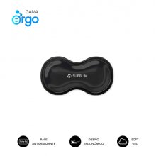 Subblim Ergo Crystal Flex ReposamuÃ±ecas para Raton - Gel Refrigerante Autoajustable - DiseÃ±o Ondulado Ergonomico - Base Antideslizante - Color Negro