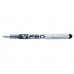 Pilot Pluma Estilografica V-Pen - Desechable - Tinta Liquida Borrable - Punta de Acero - Trazo de 0.5mm - Color Negro
