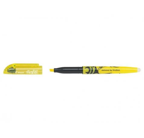 Pilot Rotulador fluorescente borrable Frixion Light - Punta de fibra biselada - Trazo de 1mm / 3.5mm - Color Amarillo (12 uds)