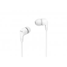 Philips Auriculares Intraurales con Cable - Jack 3.5mm - Microfono Integrado - 3 Pares de Almohadillas de Silicona - Aislamiento Pasivo del Ruido - Altavoz 8.6mm - Boton Multifuncion - Color Blanco