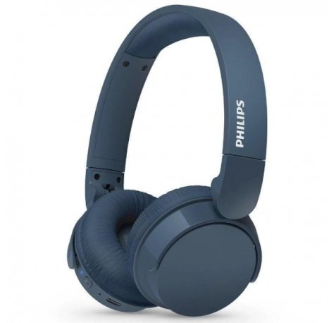 Philips Auriculares Supraaurales Inalambricos - Bluetooth 5.3 - Autonomia hasta 55h - Microfono Integrado - Bateria 600mAh - Conector USB-C - Plegable - Alcance 10m - Altavoz de 32mm - Color Azul