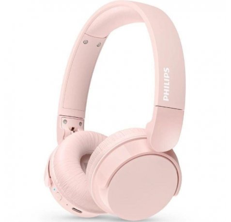 Philips Auriculares Supraaurales Inalambricos - Bluetooth 5.3 - Autonomia hasta 55h - Microfono Integrado - Bateria 600mAh - Conector USB-C - Plegable - Alcance 10m - Altavoz de 32mm - Color Rosa