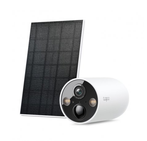 TP-Link Tapo C425 KIT Camara de Seguridad - 2K QHD - Deteccion con IA - Bateria 10Ah - Luz LED - Panel Solar - Vision Nocturna - WiFi - Audio Bidireccional - Resolucion 4Mpx - Color Blanco y Negro