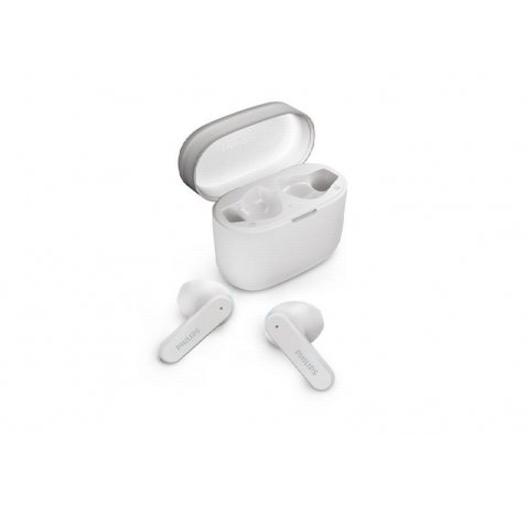 Philips Auriculares Intraurales Inalambricos - Bluetooth 5.3 - Autonomia hasta 28h - TWS - IPX4 - Alcance 10m - Conector USB-C - Color Blanco