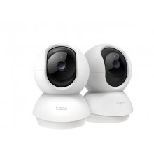 TP-Link Tapo TC71 Pack de 2 Camaras de Seguridad - 2K QHD - WiFi - Resolucion de 3Mpx - Vision Nocturna - Audio Bidireccional - Cancelacion de Ruido - Color Blanco y Negro